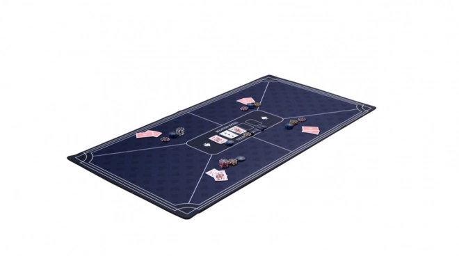 Pokerunderlag blå 118 x 59 cm