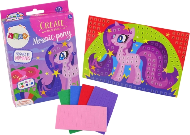 Mosaikpuslespil Pony til børn