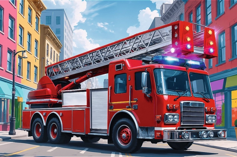 Puslespil Brandbil 60 Brikker