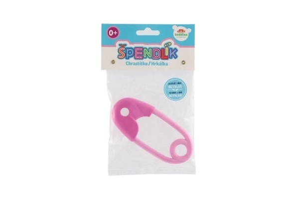 Rangle plastikkenål 12cm lyserød 12x19cm i pose 0+