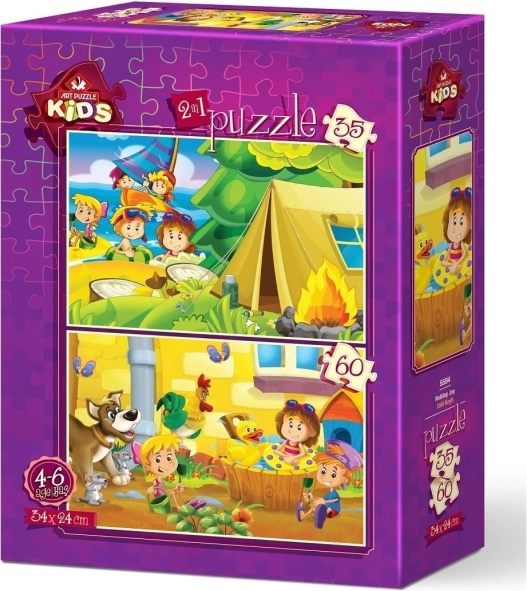 Art Puzzle Feriefornøjelse 35+60 brikker