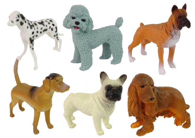 Sæt med 6 hundefigurer Hundefigur sæt