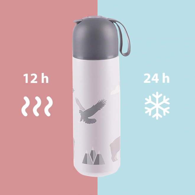 Termoflaske til væsker med silikoneholder 400 ml, Bjerge