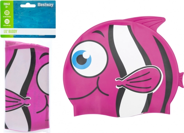 Bestway børnesvømmehætte formet som en fisk – Pink