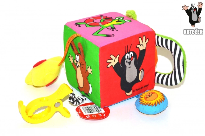 Tekstil multi terning Krtek 10 cm