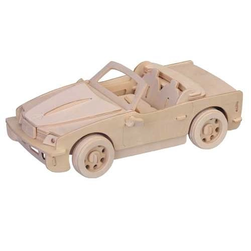 Woodcraft Træ 3D puslespil lille BMW