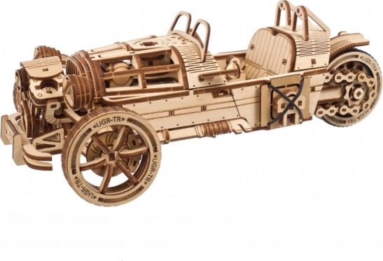 Ugears mekanisk 3D byggesæt i træ – trehjulet UGR-S
