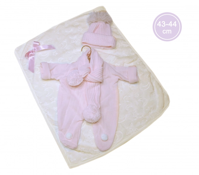 Realistisk babydukke med lyde og blødt krop 44 cm