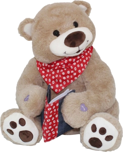 Eventyrbamsen Max – plysbamse-fortæller med 3 tjekkiske eventyr, 36 cm