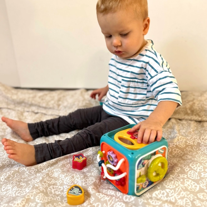 Interaktiv sensorisk terning Montessori 6-i-1