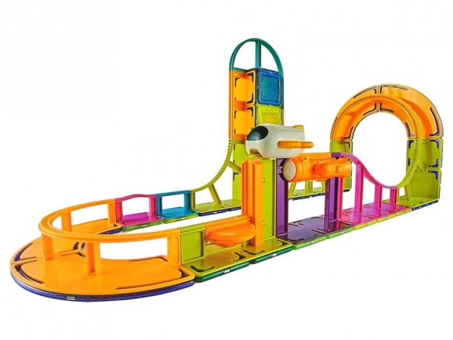 Byggemagnetiske klodser Sky Track 61 stykker