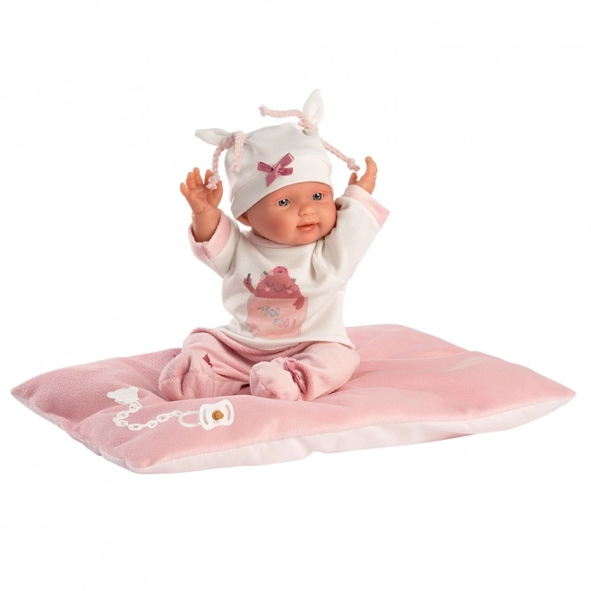 Llorens 26312 NYFØDT PIGE - realistisk babydukke med vinylkrop - 26 cm