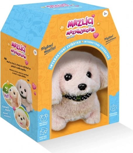 Interaktiv plysbamse-hund Alík – beige (MAZLÍCI)
