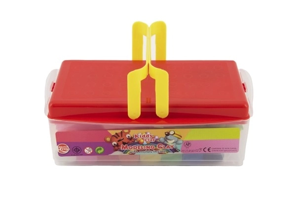 Modelervoks NARA 430g 8 stk med udstikkere 10 stk med rulle med tilbehør i plastboks 21x12x8cm