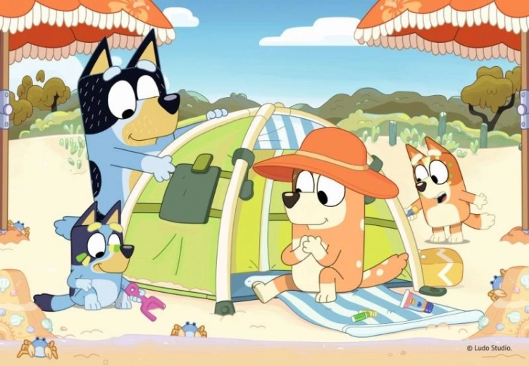 Puslespil Bluey På Stranden 35 Brikker