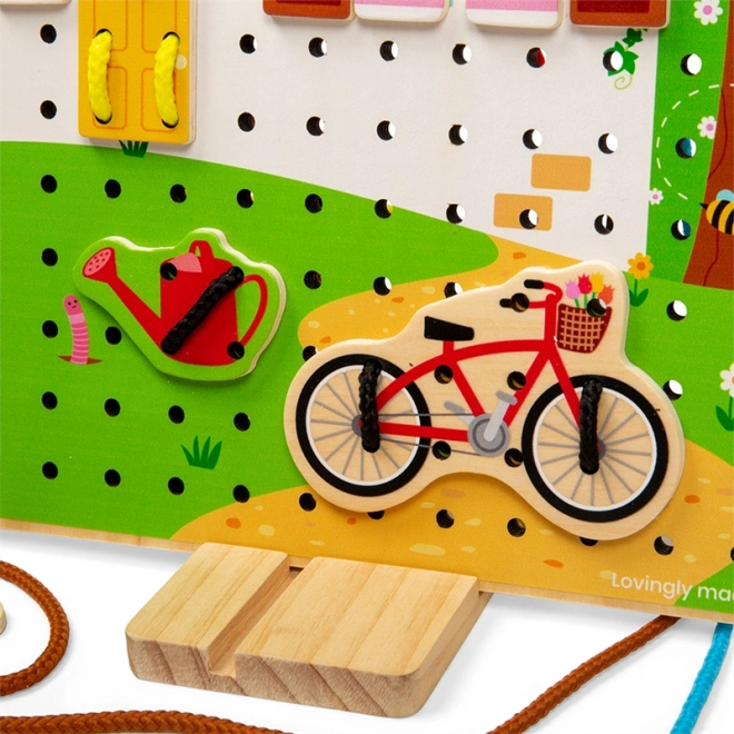 Bigjigs Toys Snøreplade - hus