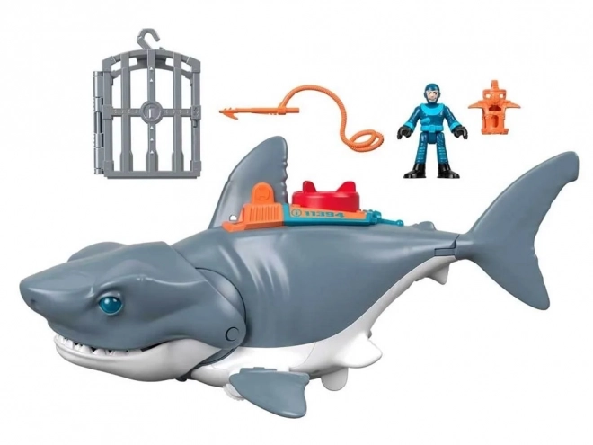 Mega Angribende Haj Imaginext med bevægelig kæbe