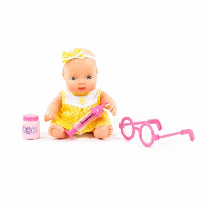 Sygt baby med tilbehør
