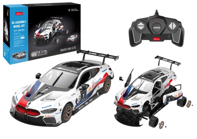Rastar RC byggesæt 1:18 BMW M8 GTE hvid 66 dele