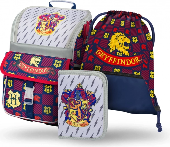 Skolesæt 3 i 1 BAAGL zippy Harry Potter Gryffindor – skoletaske, penalhus og pose