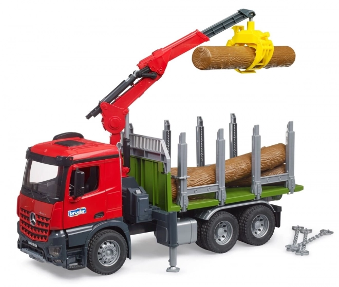 Bruder tømmertransport med hydraulisk kran