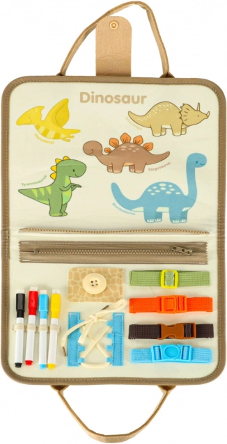 Montessori sanseskuffert med dinosaurer