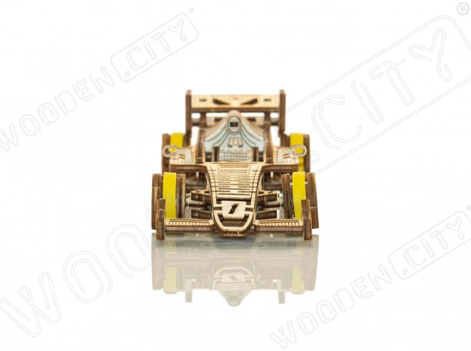 WOODEN CITY 3D puslespil Racerbil Bolid 108 dele