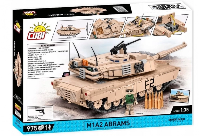 COBI 2622 Væbnede Styrker Abrams M1A2, 1:35, 982 k, 1 f