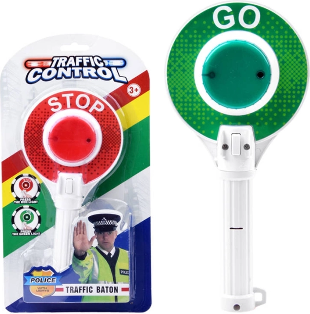Børne politiskilt STOP/GO til læring af færdselsregler