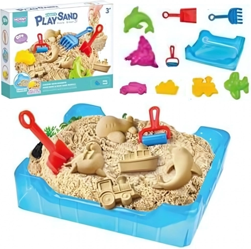 WOOPIE Kinetisk sand 0,5 kg Sæt bord med forme