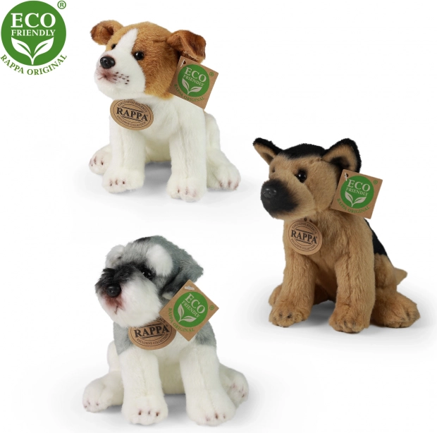 Plysj siddende hund 20 cm ECO friendly RAPPA
