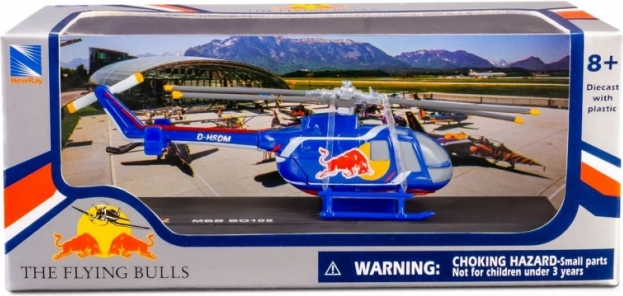 Metalmodel af helikopter MBB BO 105 THE FLYING BULLS 1:90