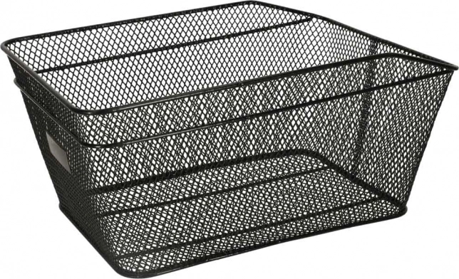 Sort cykelkurv til bagagebærer i metal 25 kg
