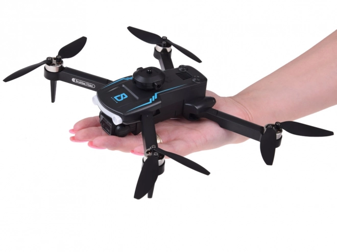 Sammenfoldelig drone med kamera og fjernbetjening