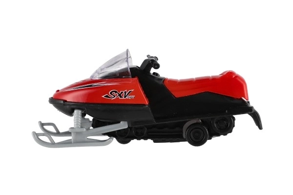 Legetøjssnescooter metal/plast 13 cm, optrækkelig, 6 farver