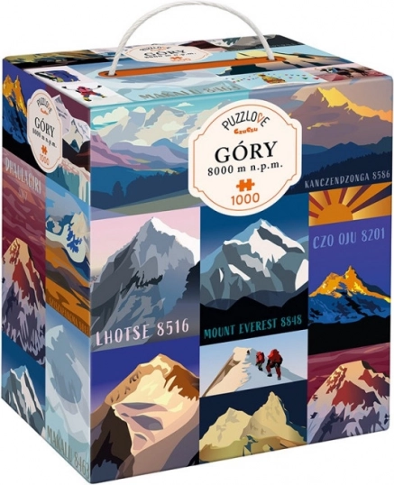 Puslespil 1000 brikker Puzzlove - Bjerge 8000 m o.h.