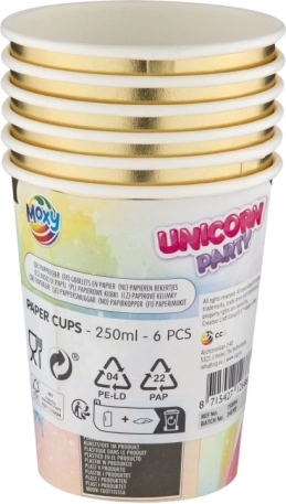 250 ml og pakke med 6 stk
