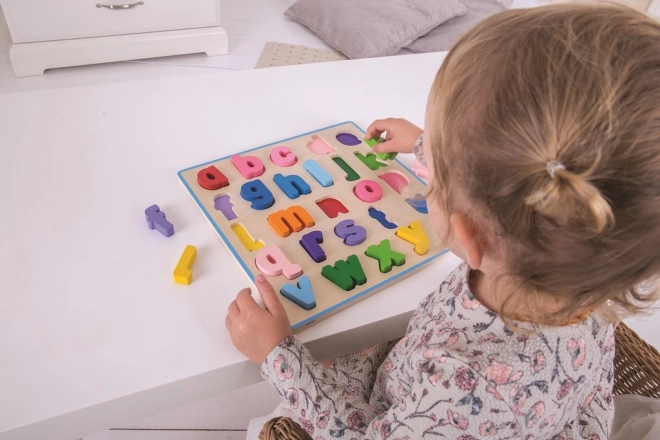 Bigjigs Baby Træpuslespil Alfabet Små Bogstaver
