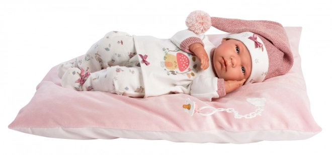 Llorens 73880 NYFØDT PIGE - realistisk dukke baby med hele kroppen i vinyl - 40 cm