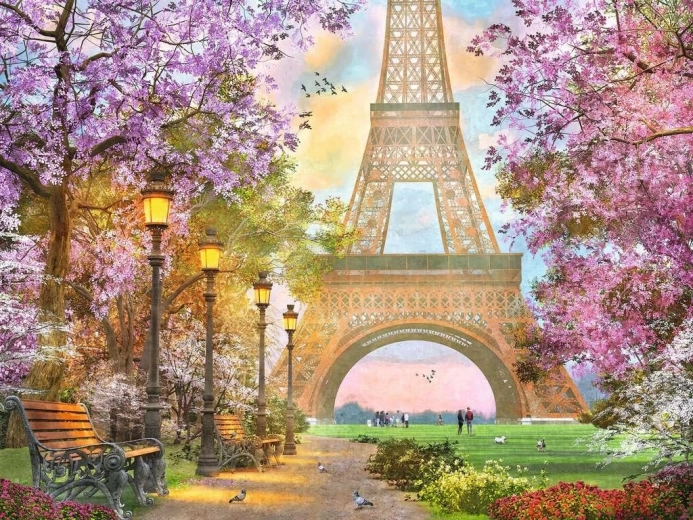 Puslespil 1500 brikker – Parisisk romance