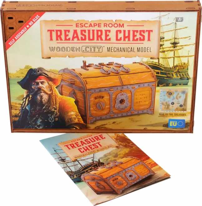 Escape Room Skattekiste Træ 3D puslespil