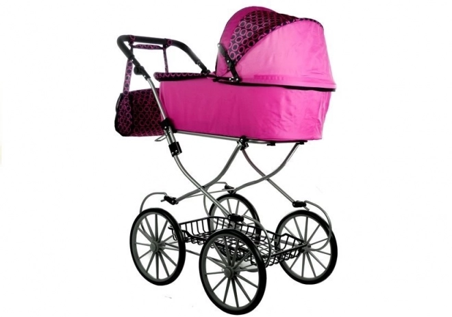 Dukke klapvogn Alice Retro, stor, dyb, taske