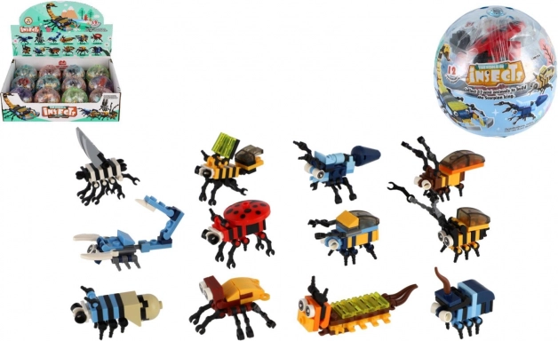 byggesæt insekter – mini modeller i kugle, mix af arter