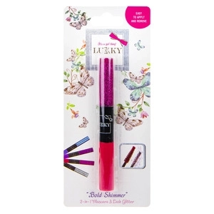 Lukky 2-i-1 mascara og glimmer til vipper, rød