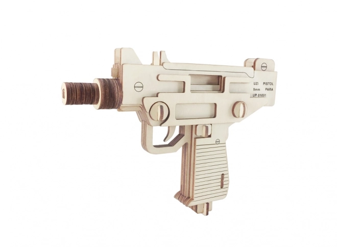 Træ 3D Puslespil Pistol UZI