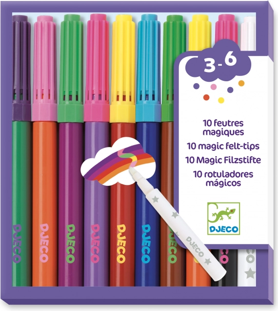 Djeco 10 magiske tuscher