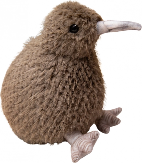 Plys-fugl Kiwi mørkebrun 21 cm