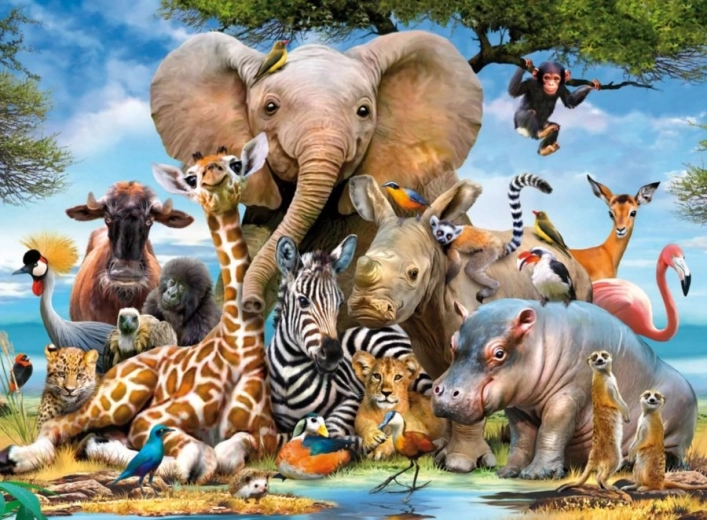 RAVENSBURGER puslespil African Friends 300 brikker