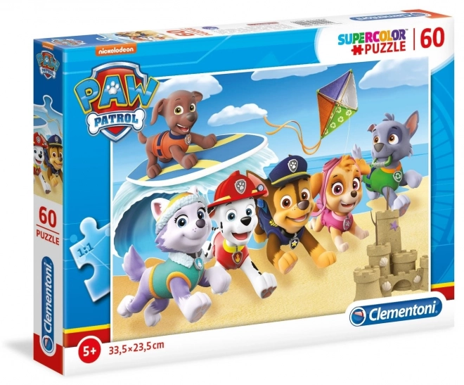 Puslespil 60 brikker Super Farver Paw Patrol