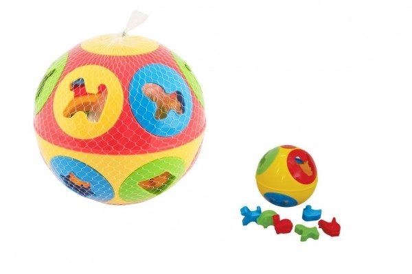 Indsættelse bold plast diameter 13cm 2 farver i net 12m+